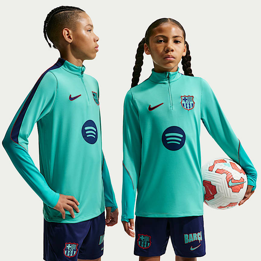 FC Barcelona Third Nike Dri-FIT Genç Çocuk Kapüşonlu Futbol